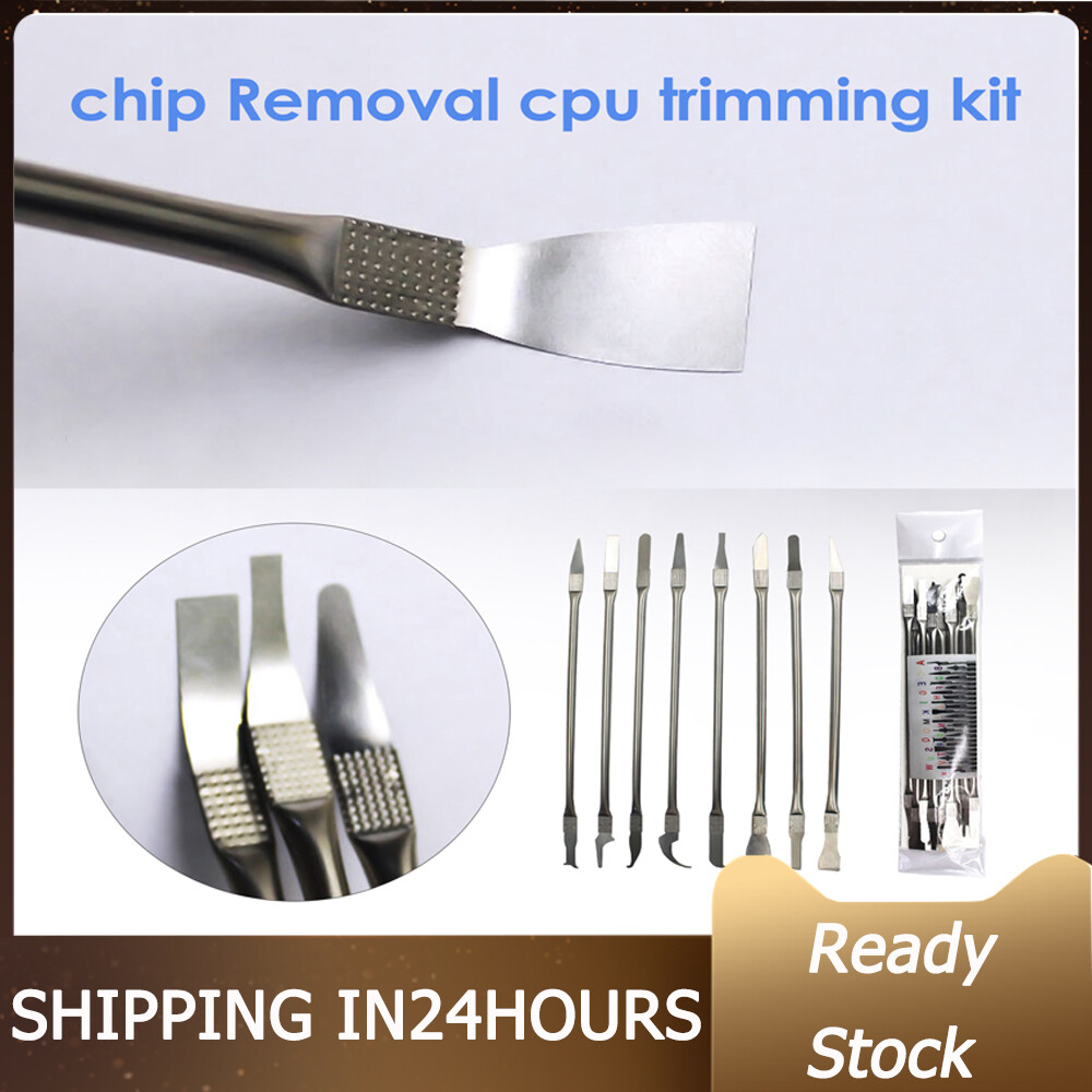 【High Quality+Hot Sale】8pcs/Set Glue Removal Tool Formobile Phone Repair, Motherboard Chip Removal, CPU Edge Removal, IC Removal Tool Set