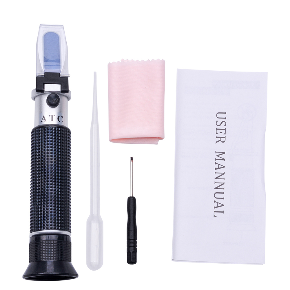 Handheld Salinity Refractometer 0-100‰ 1.000-1.070SG Auto Temp Compensation Salinity Tester for Seawater Aqaurium Fishkeeping