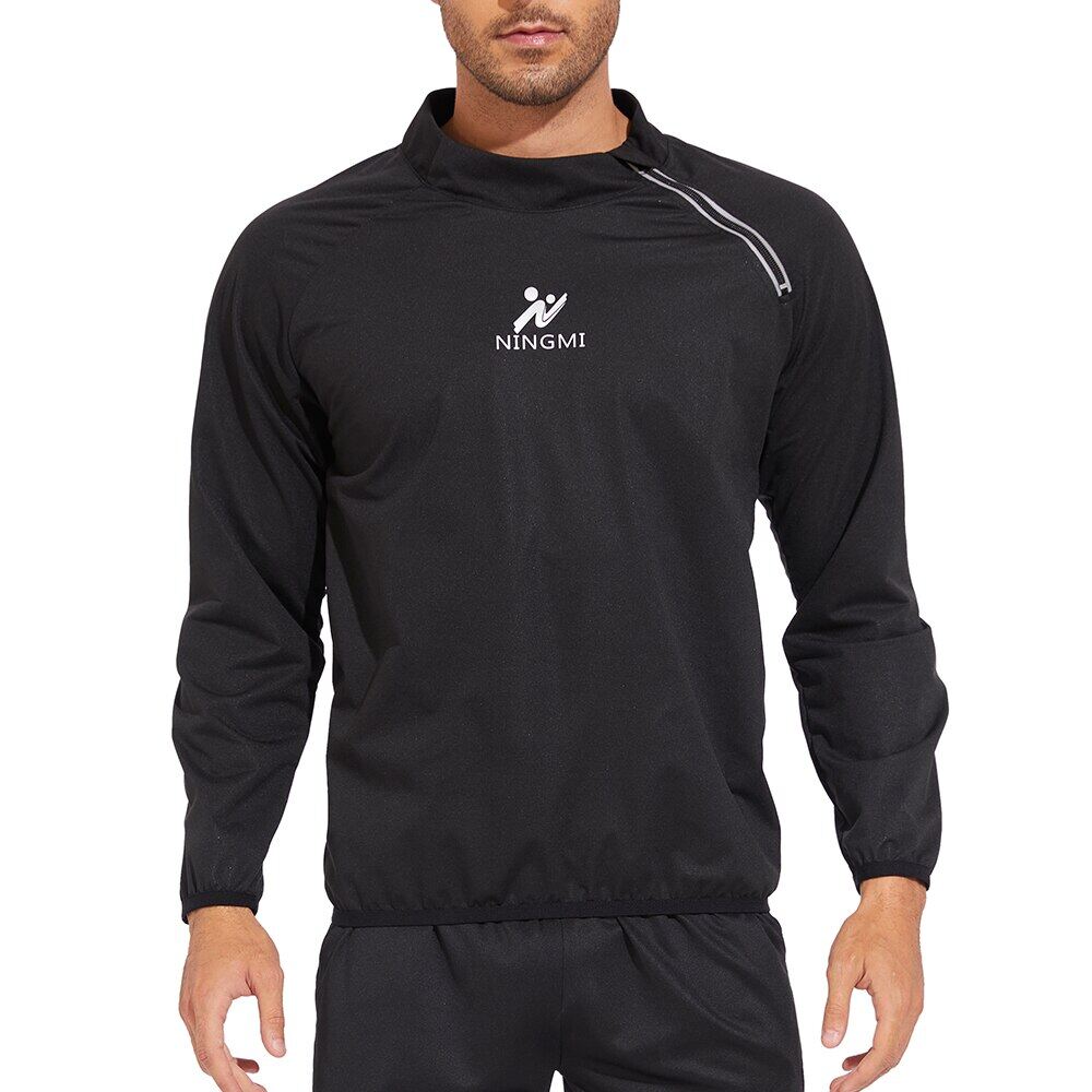LAZAWG Sauna Jacket For Men Weight Loss Top Sweat Fat Burning Fitness Sportwear Long Sleeves Slimming Thin Gym Body Shaper
