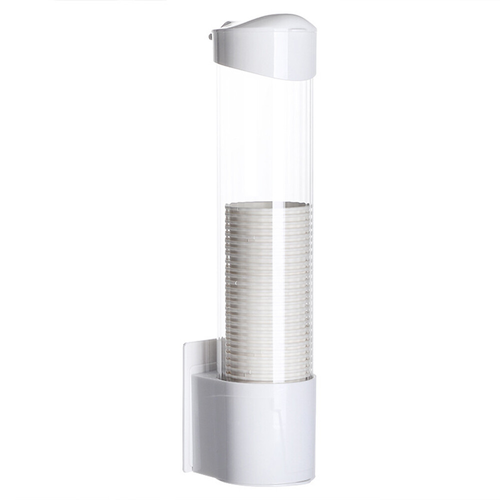 【Techcollection】Eco-friendly Plastic Cups Holder Disposable Cup Rack Dust-proof Paper Cups Dispenser