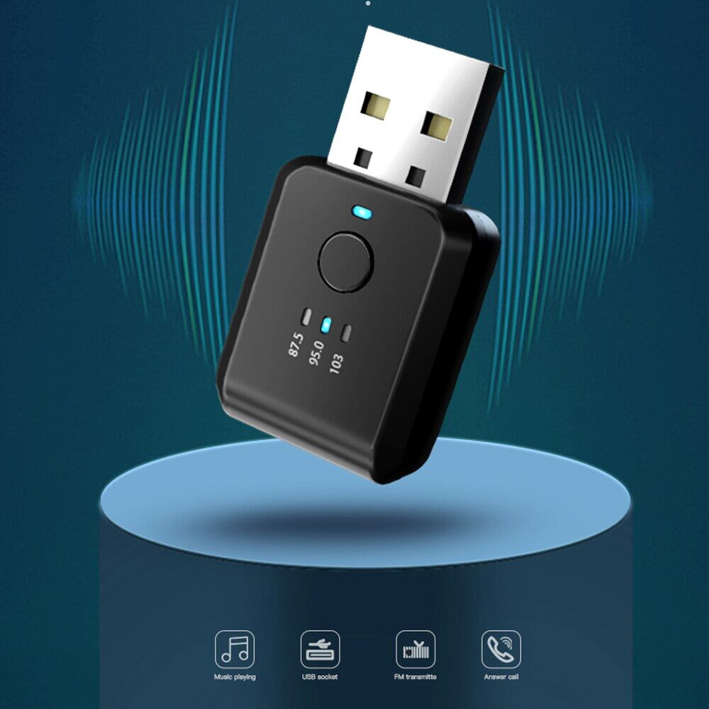 USB Type FM Transmitter Bluetooth-Compatible 5.1 Car kit USB MP3 Music Player Wireless Handsfree Audio Receiver Car Accessories