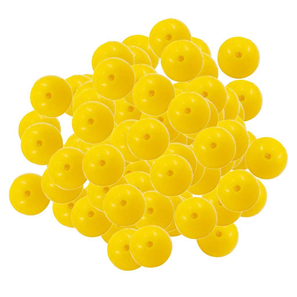 aternee 100 Pieces Fishing Soft Sweet Corn Flavored Baits Buoyancy Balls - Yellow