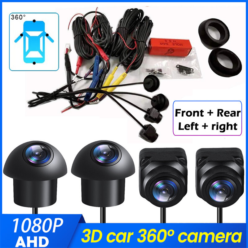 Car Bird View Parking Panoramic System Camera 360° Panoramic Camera 1080P AHD Rear / Front / Left / Right 360 Panoramic Accessories for Car android Radio