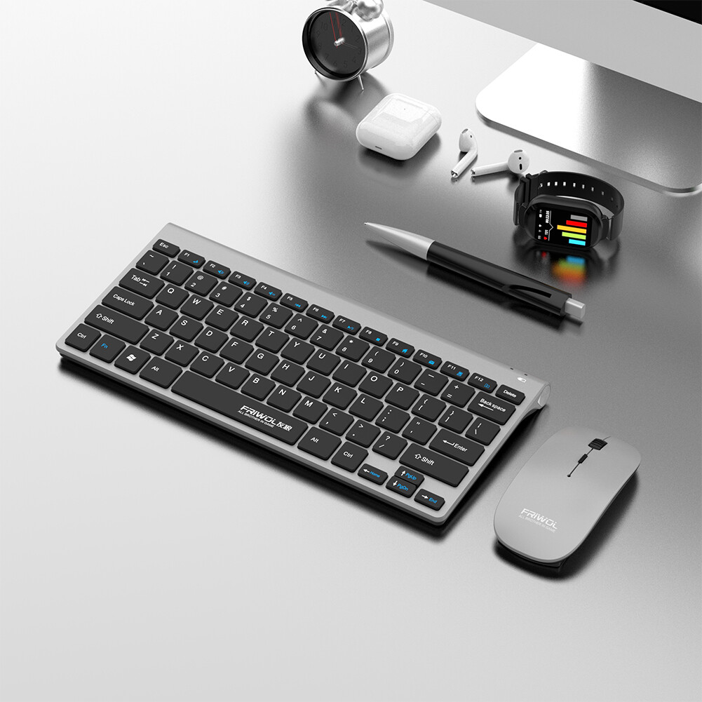 Combo Chuột phím Bàn phím bluetooth không dây Ba chế độ im lặng kích thước đầy đủ bàn phím cho máy tính xách tay máy tính xách tay Máy tính để bàn máy tính bảng