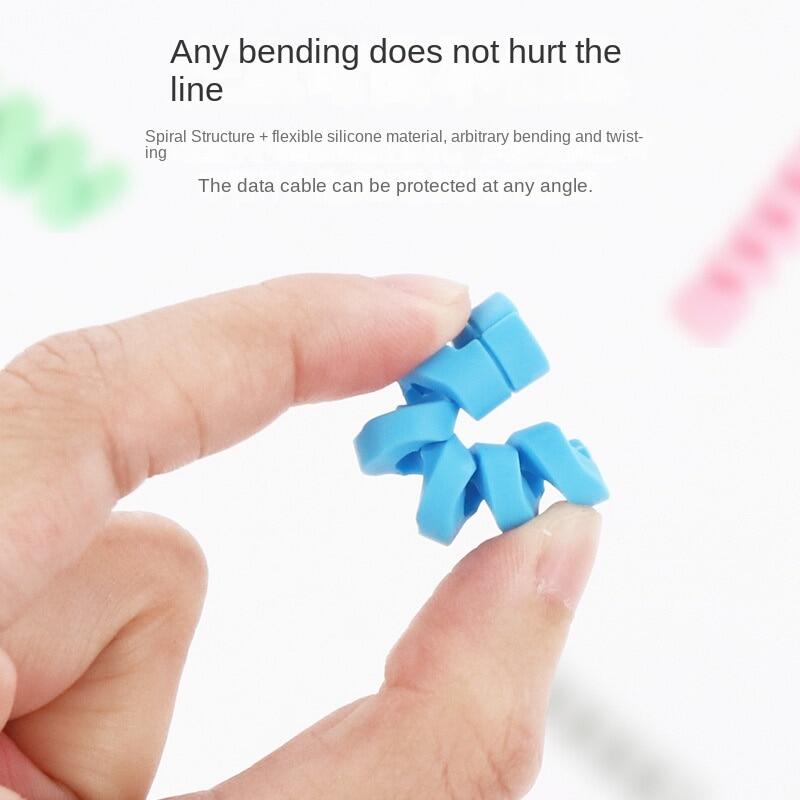 Spiral Data Cable Protective Sleeve Charging Cable Charging Cable Anti-breakage Damage