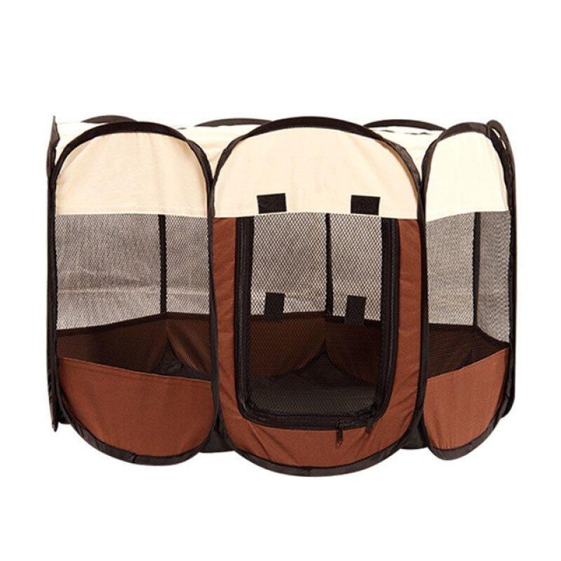 【Sẵn Sàng】 Di Động Gấp Thú Cưng Lều Lớn Nhà Cho Chó Lồng Chó Mèo Lều Playpen Puppy Cũi Dễ Dàng Vận Hành Hàng Rào Hình Bát Giác Ngoài Trời Bền