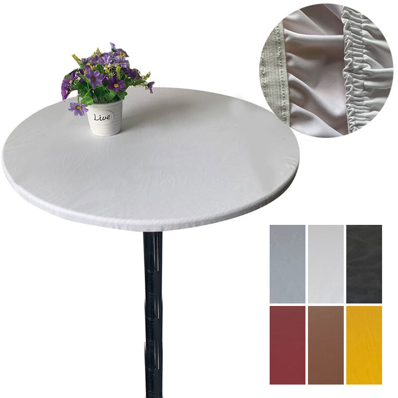nuoke Round 60-130cm Fitted Tablecloth Table Cover Elastic Protector Waterproof