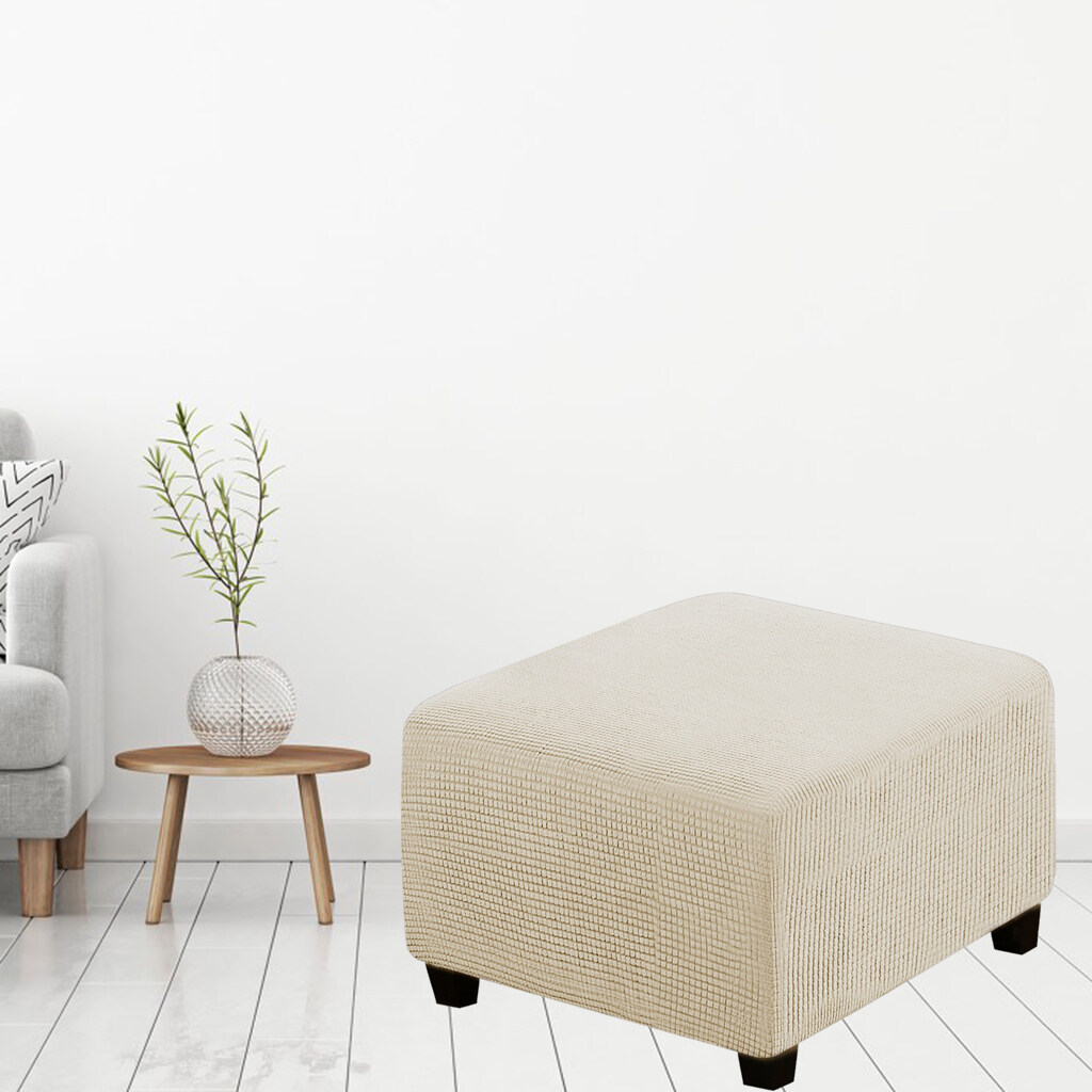 CCFine ยืด Ottoman Cover ปลอกหุ้มเก้าอี้นวมที่ป้องกันเฟอร์นิเจอร์พับม้านั่งเก็บของที่ป้องกันเฟอร์นิเจอร์ปลอกบางหุ้มเฟอร์นิเจอร์ยืดหยุ่นด้านล่าง