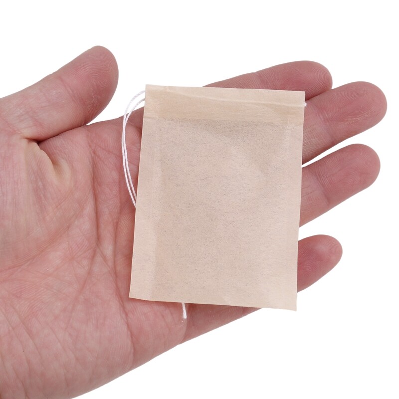500 Pack Tea Filter Bags,Disposable Paper Tea Bag with Drawstring for Loose Leaf Tea,Coffee(Natural Color)