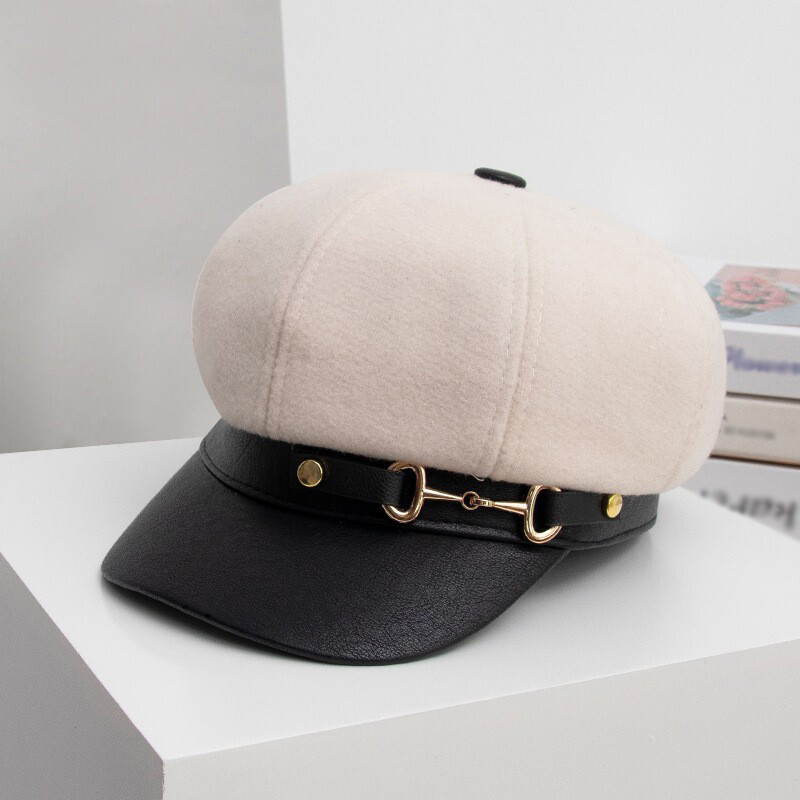 [Lady Sugar]  Women Berets England Female Retro Berets Caps for Women Fashion Bonnets Hats for Women Octagonal Newsboy Hat 2021