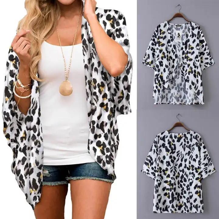 leopard kimono cardigan