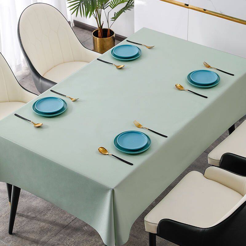 Solid Color Tablecloth Waterproof, Oil-proof, Anti-scalding, Disposable Coffee Table, Pvc Table Cloth, Tablecloth, Rectangular Dining Table, Bedroom Desk