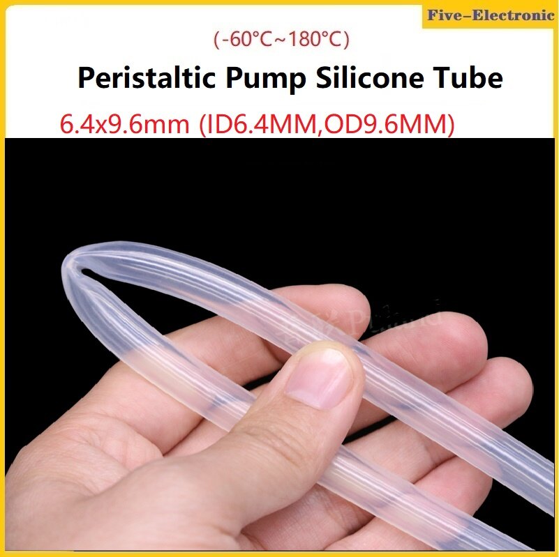 2/5/10M  6.4x9.6mm Peristaltic Pump Silicone Tube Hose Food Grade Soft Flexible Pipe Water Connector