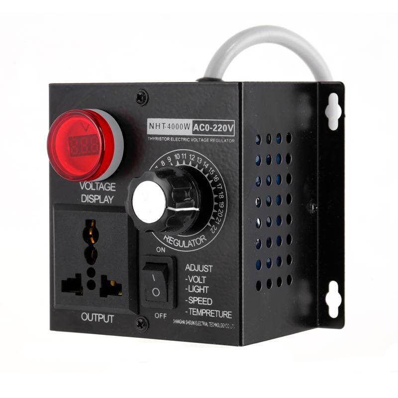 Bộ Điều Khiển Tốc Độ Động Cơ AC, Máy Ổn Áp Điện Tử Silicon Công Suất Cao AC 0V-220V 4000W Điện Điều Khiển Tốc Độ Biến