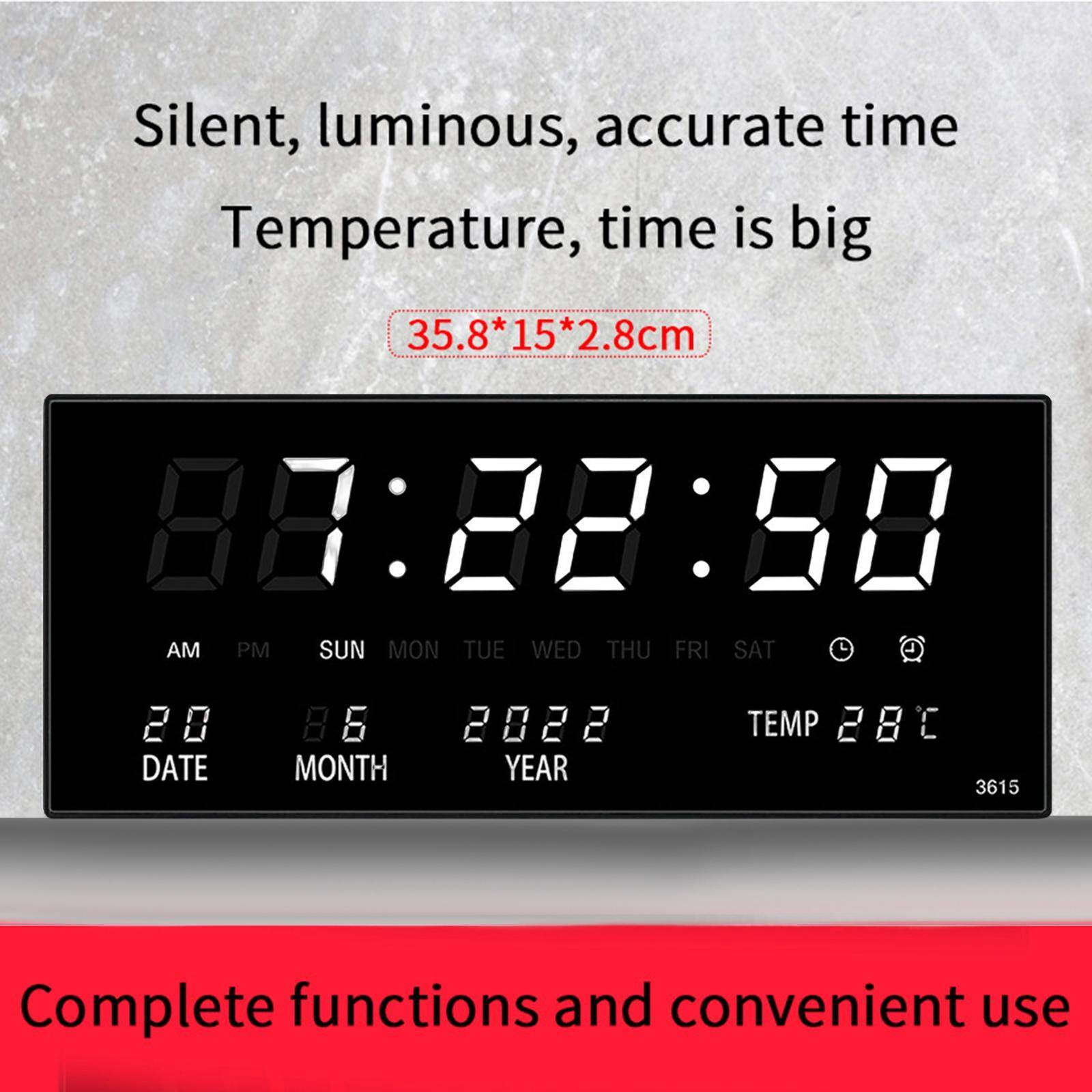 Blesiya Digital Alarm Clock with Temperature Display Date for Bedroom Elderly