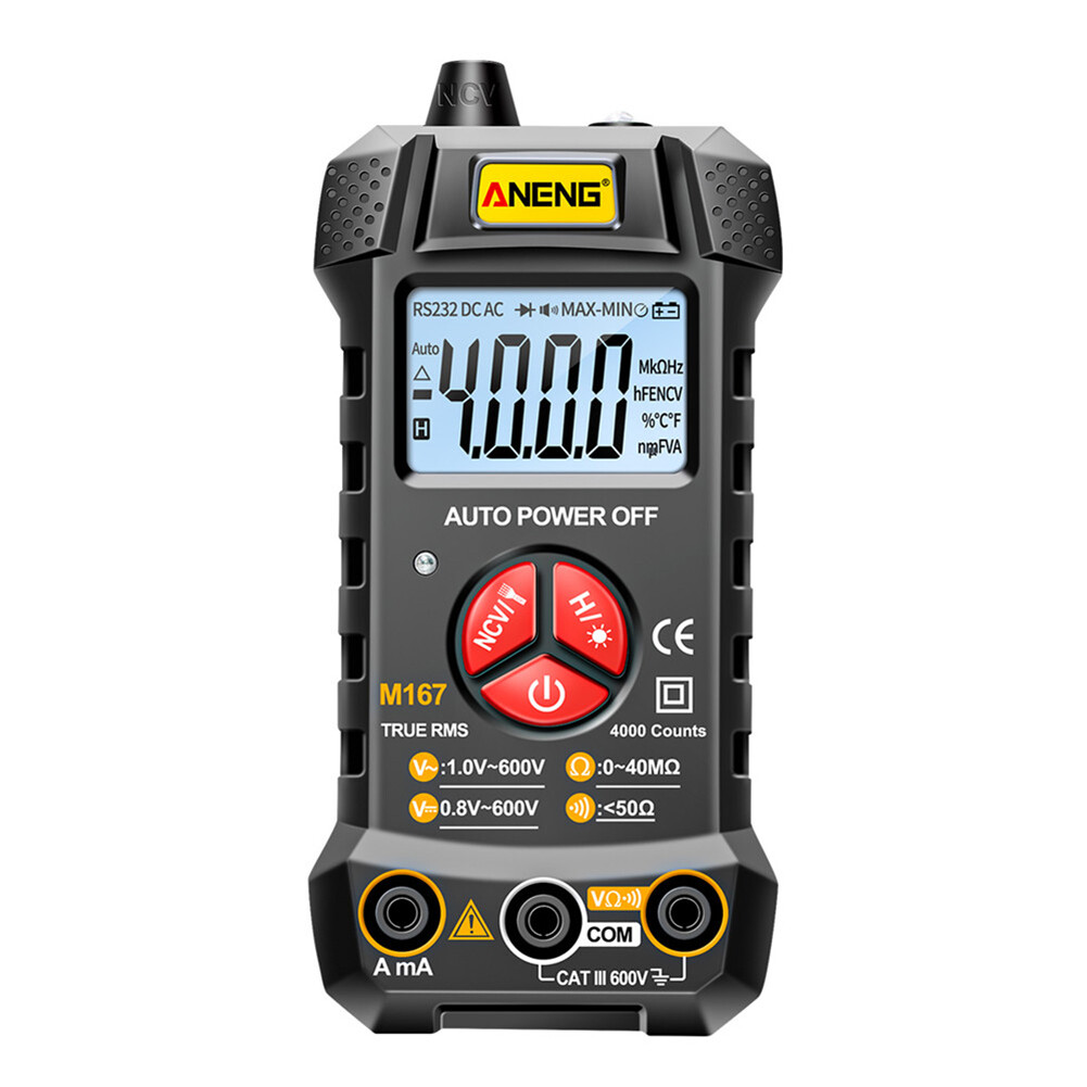 Digital Multimeter 4000 Count Tester AC DC Voltage Current Test Gauge Meter