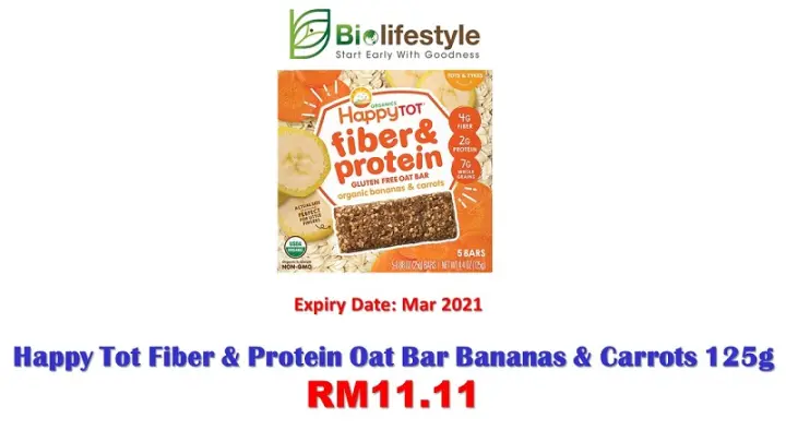 happy tot protein and fiber bars