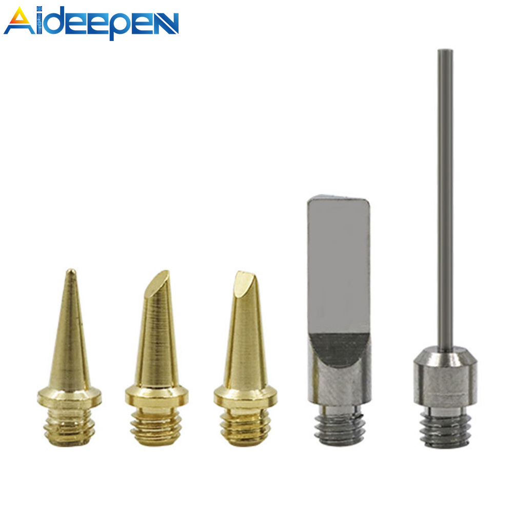 Aideepen 5 Pieces Soldering Iron Tips Kit Soldering Tips for Spot welder Pen Soldering Iron Accessories