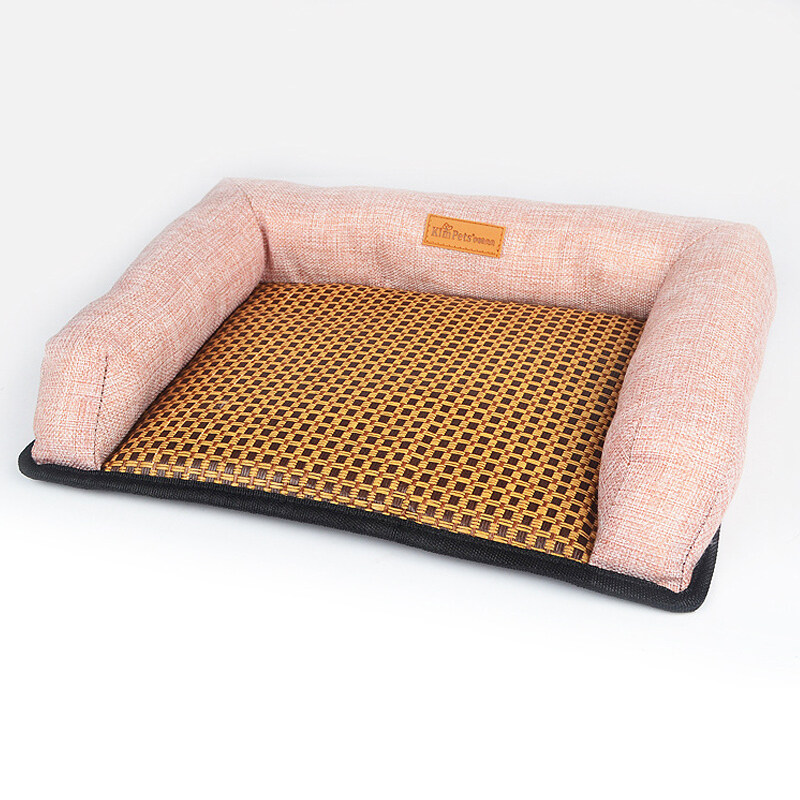 Thảm Chó Mây Ổ Cho Thú Cưng Mat Mùa Hè Chó Mèo Mat Tổ Bện Tay Sofa Cũi Rơm Tre Ấm Cúng Thú Cưng Làm Mát Túi Ngủ Mat