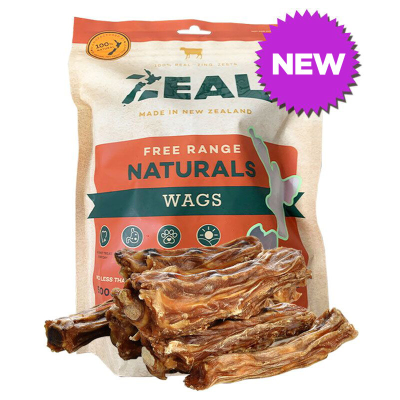 New zeal free range naturals spare ribs, wags dog treats 500g 200g