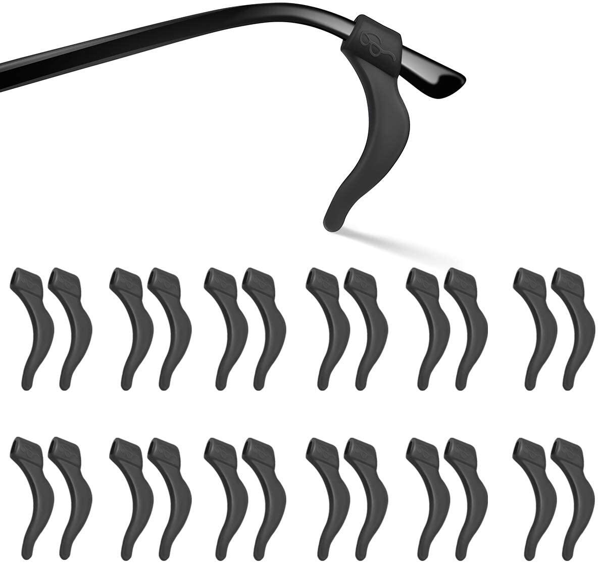 12 Pairs Eyeglass Ear Grip - Soft Comfortable Anti-Slip Holder, Silicone Ear Hook, Eye Glass Temple Tips Sleeve Retainer For Glasses, Sunglasses