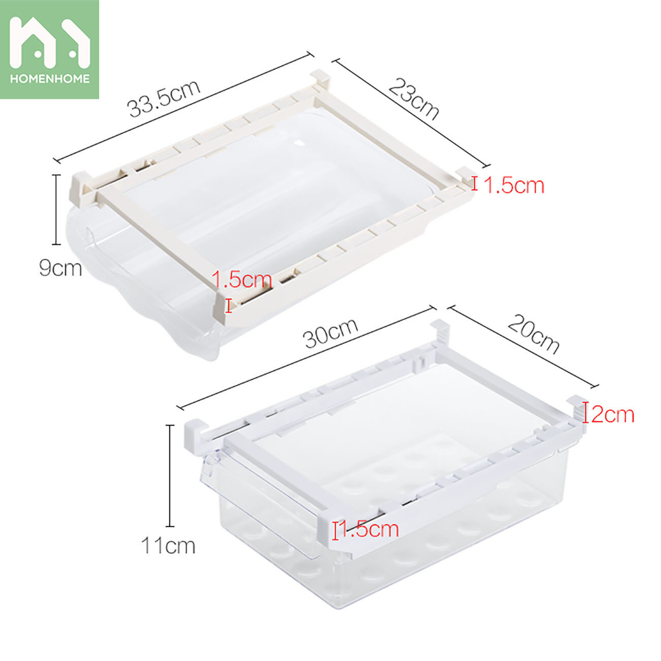 Hộp Đựng Tủ Lạnh Homenhome, Hộp Bảo Quản Bằng Nhựa Đặc Biệt Loại Ngăn Kéo Để Đựng Trứng Trái Cây