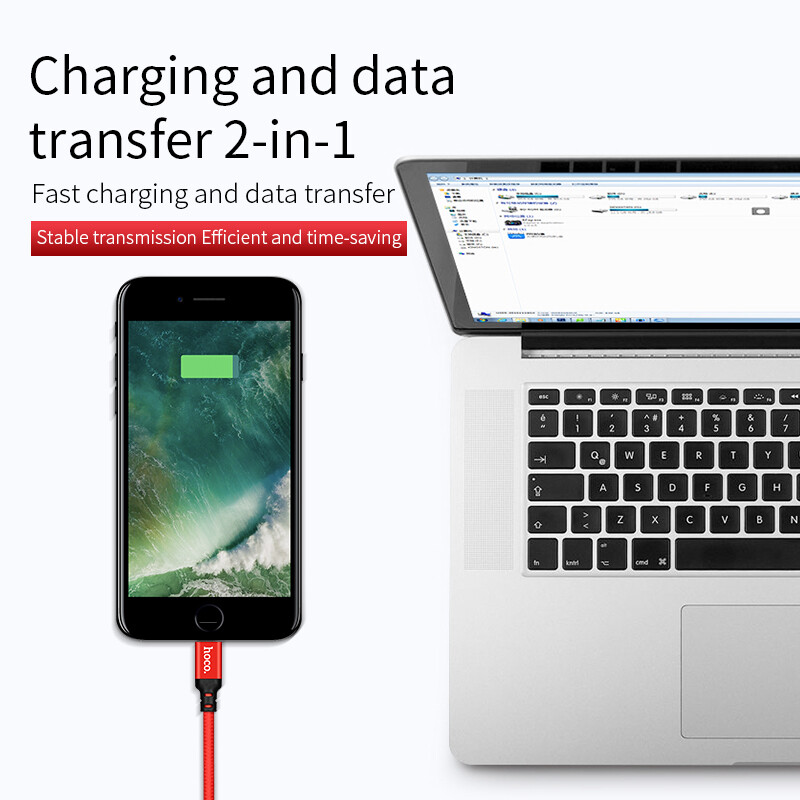 HOCO 2M USB Charging cable for Apple iPhone X 8 7 6 6s plus 5 Lightning to USB 2A Fast Charge Cable Data sync Charger