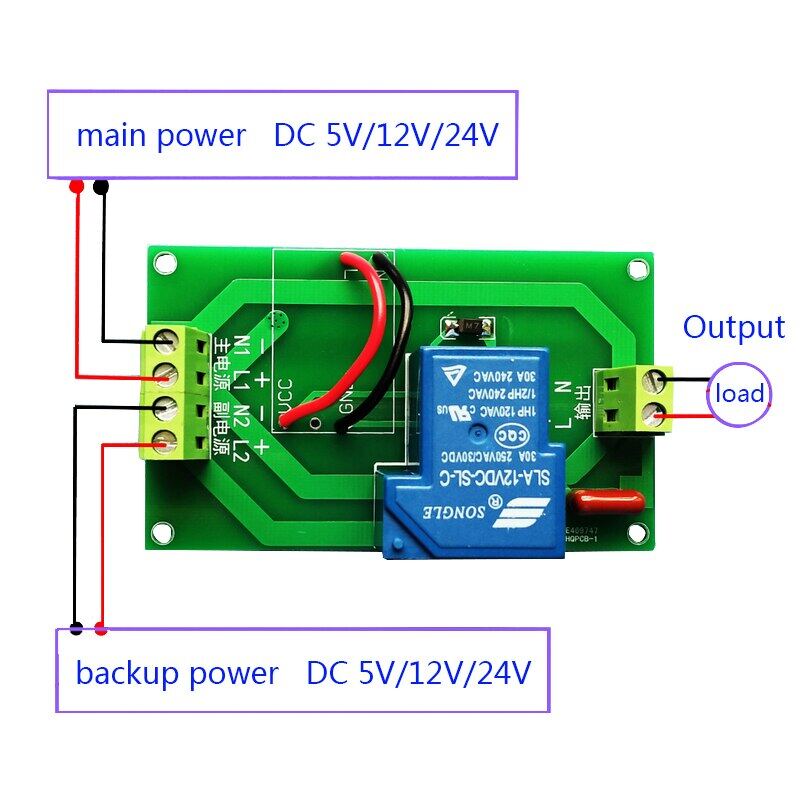Dc/ac 5/12/24/220v Power Automatic Switch / Main Standby Dual Power
