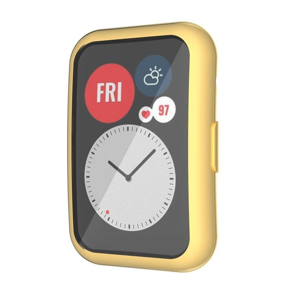 TPU Soft Full Screen Protector Case Shell Edge Frame For Huawei Watch Fit New Thin Anti-fall Plated Bumper Shell for Huawei Watch Fit