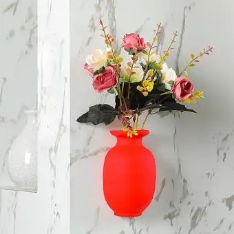 Buyinbulk Magic Silicone Sticky Flower Vase Stick On The Wall