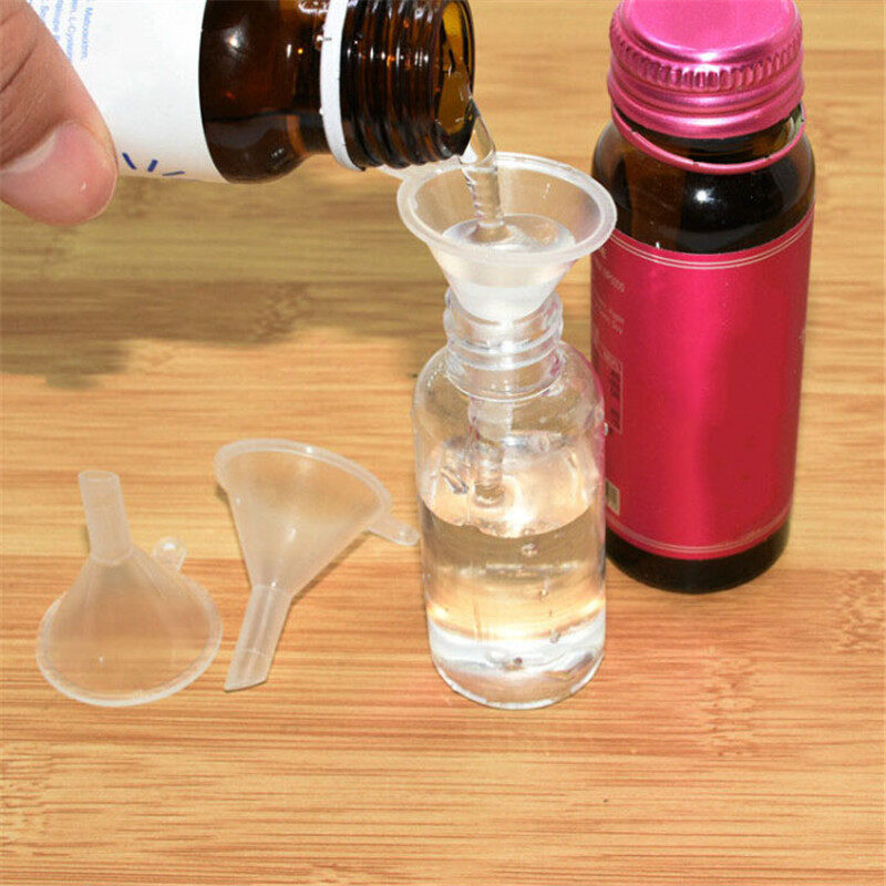 miankeji 10pcs Mini Plastic Funnel Hopper Perfume Emulsion Packing Tool Kitchen Gadgets