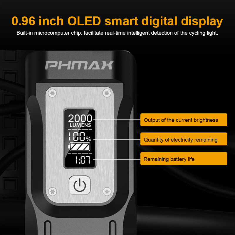 X-TIGER Đèn led chiếu sáng gắn xe đạp chống mưa 900 Lumens cổng sạc USB đèn pin xe đạp thể thao