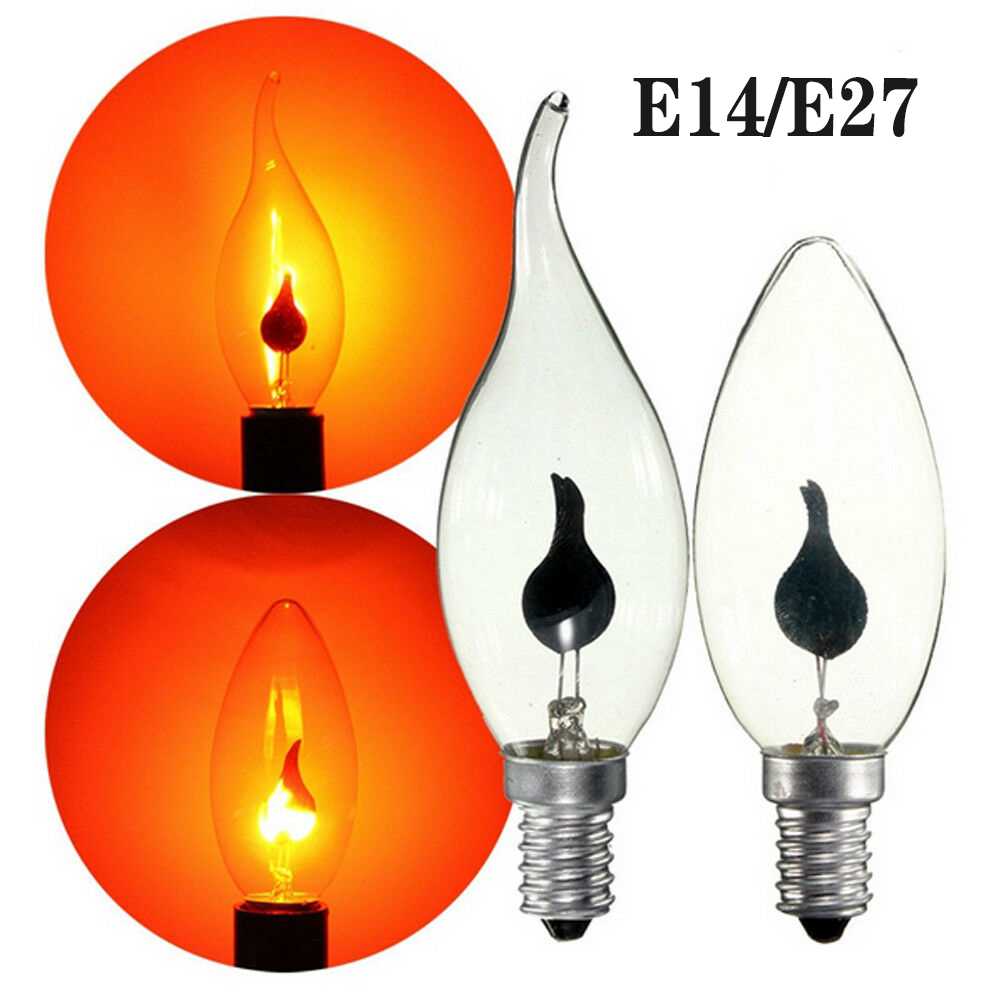 E14/E27 Warm Light Flicker Fire Flame Bulb Candle Lamp Chandelier Party Decor