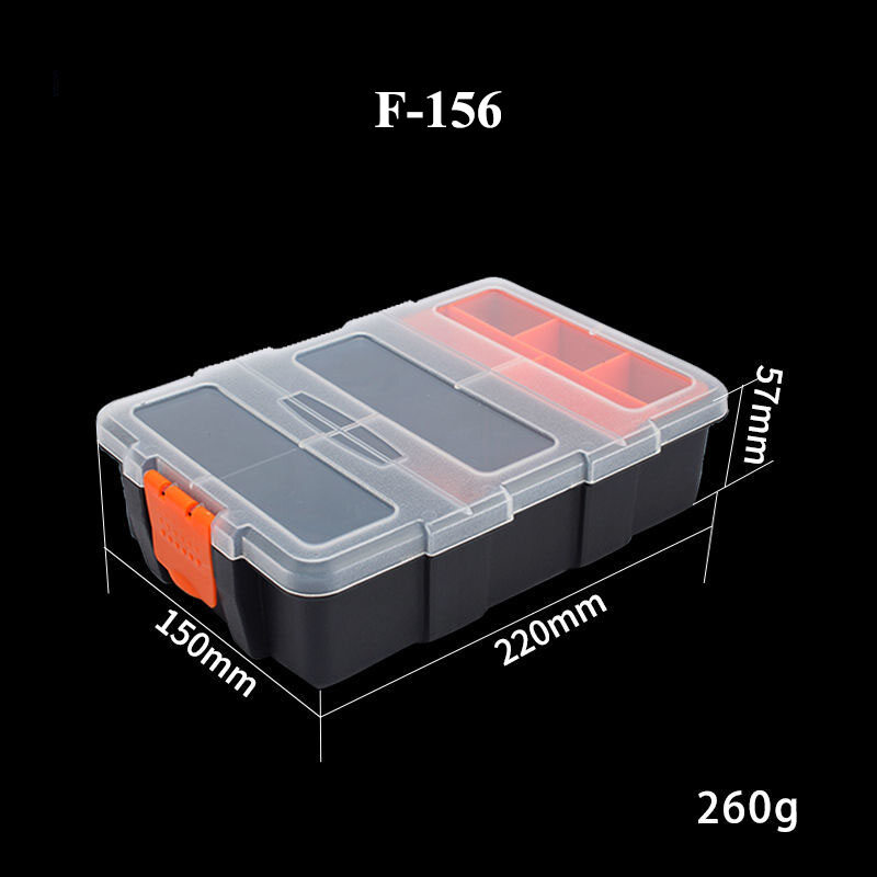 ZUOGUAN Portable parts box screw sorting storage box Hardware component box multi-compartment plastic detachable tool box