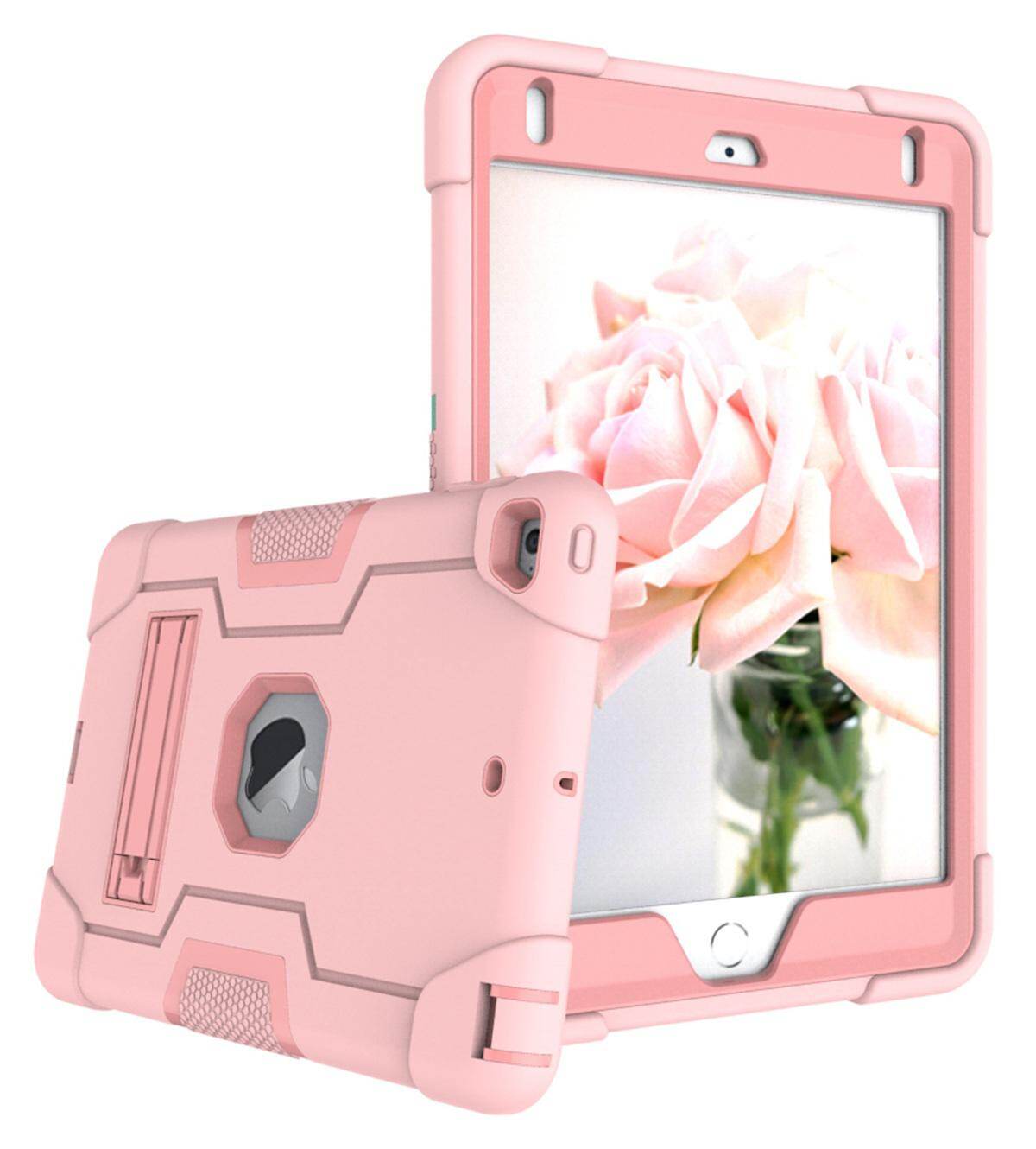 Cho iPad Mini 5 & iPad Mini 4 trường hợp [lai chống sốc trường hợp] 3 lớp nhựa và cao su bảo vệ chịu lực cao gồ ghề bảo vệ bìa, với chân đế, áo giáp toàn thân Hậu vệ, chống rơi đập