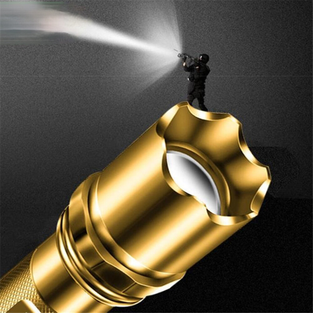 Original Seasboat LED Flashlight Strong Light Mini Portable Multifunction USB Charging Outdoor Long-range Small Mini Portable Multi-functional Household Aluminum Alloy Flashlight