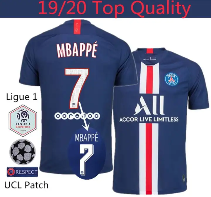 Top Quality 19 20 Paris Saint Germain Psg Home Football Jersey Mbappe 7 Cavani 9 Neymar 10 Lazada