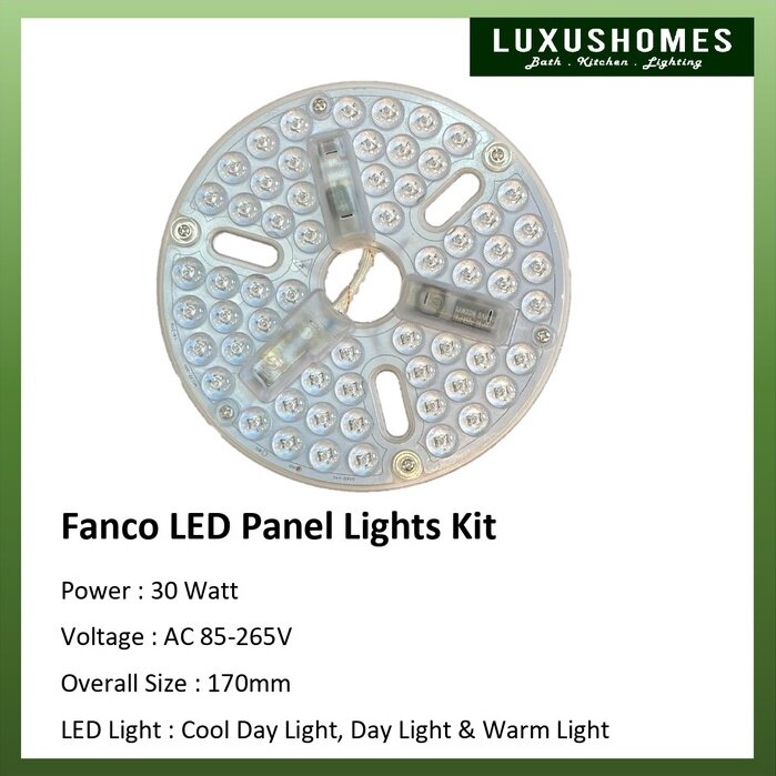 Fanco Original Ceiling Fan Light Kit LED 170mm Replacement Panel LED