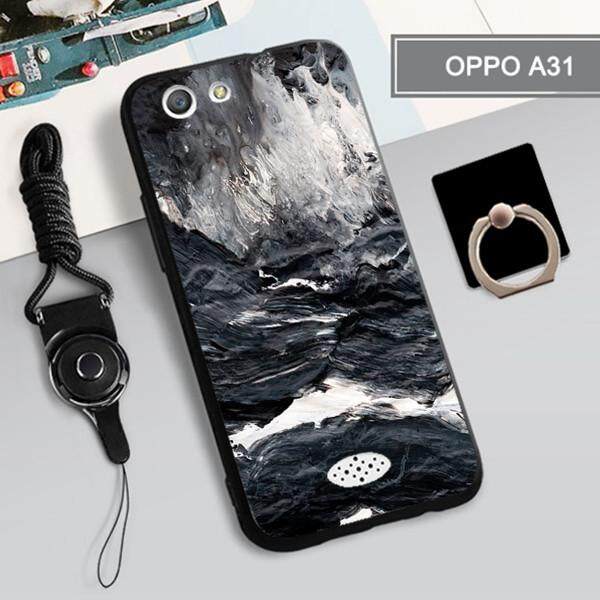 Casing untuk OPPO A31/Neo 5 360 ° Penuh Perlindungan Ponsel Sarung Silikon Tahan Guncangan Casing Ponsel Casing Kover untuk OPPO A31/NEO 5 OPPO Casing Ponsel dengan Lanyard Tempat Cincin