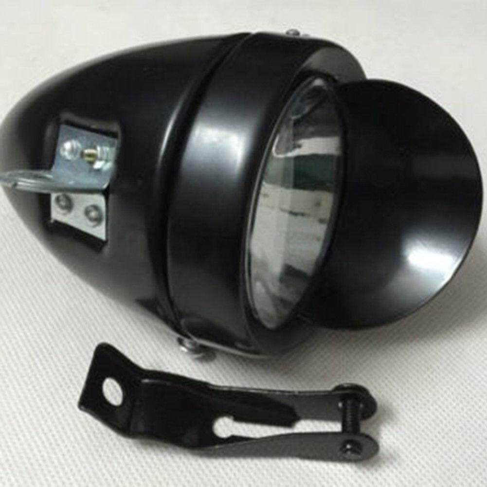 Metal Chrome Vintage Bike Bicycle Headlight Front Fog Light Head Lamp w// bracket