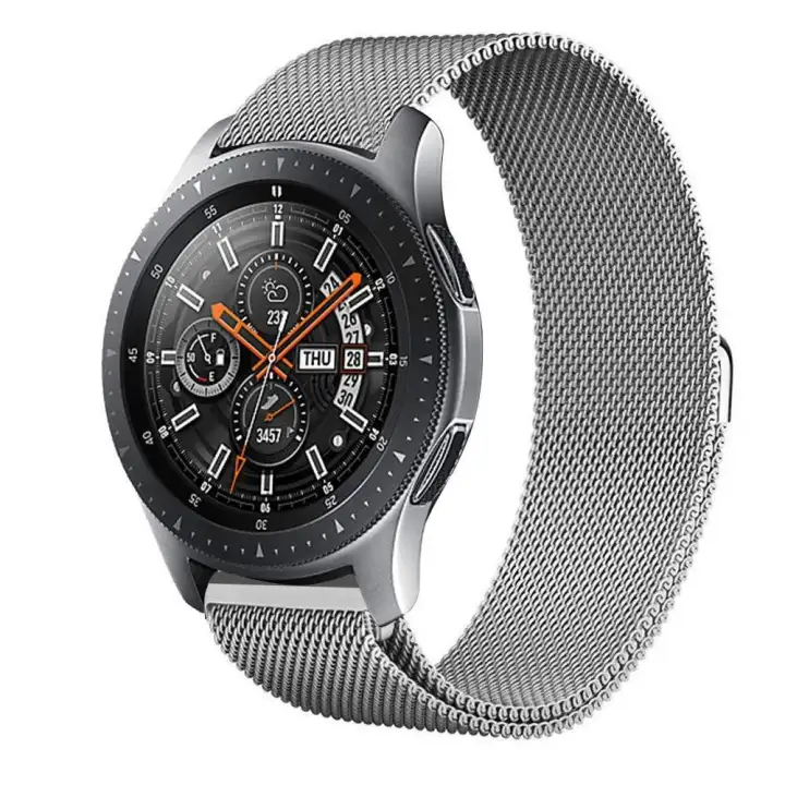 Compatible Samsung Galaxy Watch 46mm Galaxy Watch 3 45mm Gear S3 Frontier Classic Band 22mm Milanese Loop Stainless Steel Replacement Smartwatch Bracelet Wrist Strap With Unique Magnet Lock For Men Women Lazada