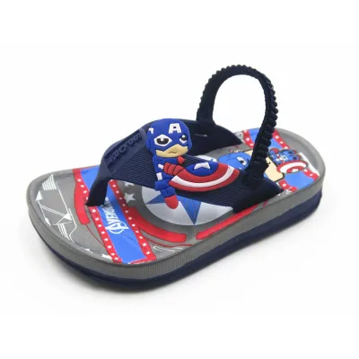 [Ready Stock] SIZE18-23 Kids Boys Captain America Spider-Man Sandal Slipper Shoes (BGJAYA)
