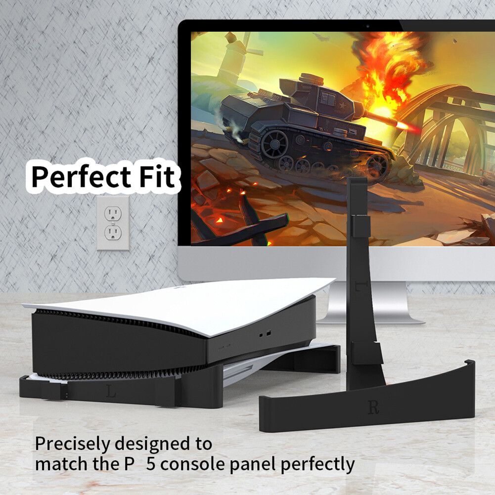 2pcs/Set Horizontal Game Discs Storage Display Stand Dock Mount Holder for PS 5