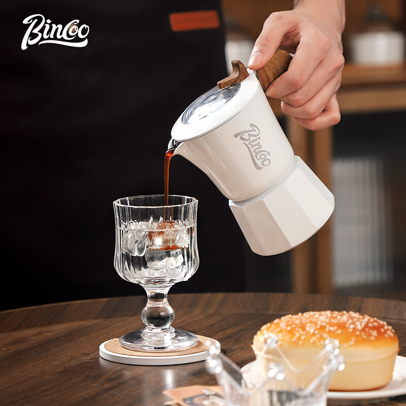Bincoo đôi Van Bình pha Moka Bình đựng cà phê nhà máy pha cà phê nhỏ ấm moka