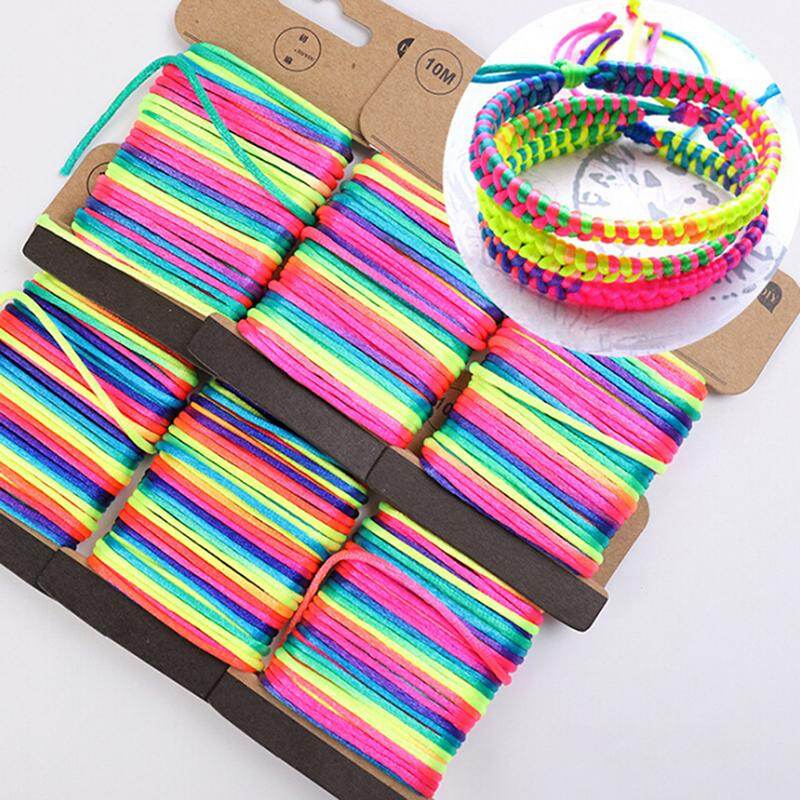 LOW PRICE SHOP 10M 2.5mm Multicolor Thread Cord Braided Bracelet String ...