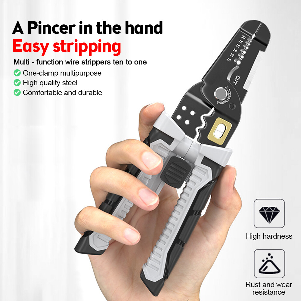 Diyiot Wire Cutter Wire Stripper Heavy Duty Automatic Wire Stripper Tool for Solid and Stranded Electrical Wire