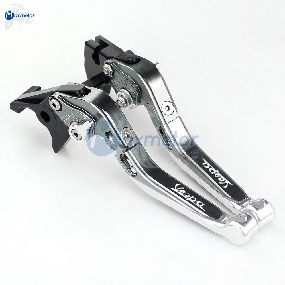 For Piaggio Vespa GTS LX LXV 50 125 150 250 300 300ie Motorcycle CNC Adjustable Extendable Handle Bar Folding Brake Clutch Levers