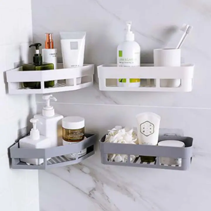Punch Free Bathroom Shelf Plastic Wall Hanging Storage Bathroom Shelf Plastic Wall Hanging