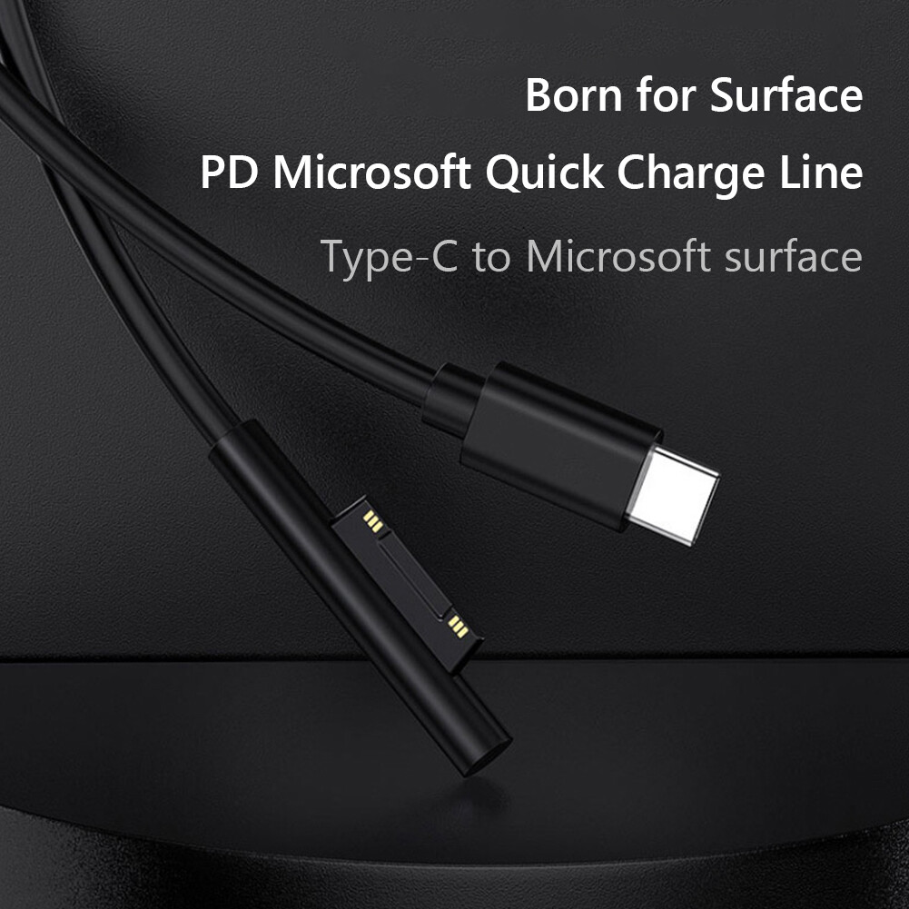 Cáp Chuyển Đổi Sạc Nhanh Bộ Nguồn USB C, Cáp Sạc Cho Microsoft Surface Pro 3 4 5 6