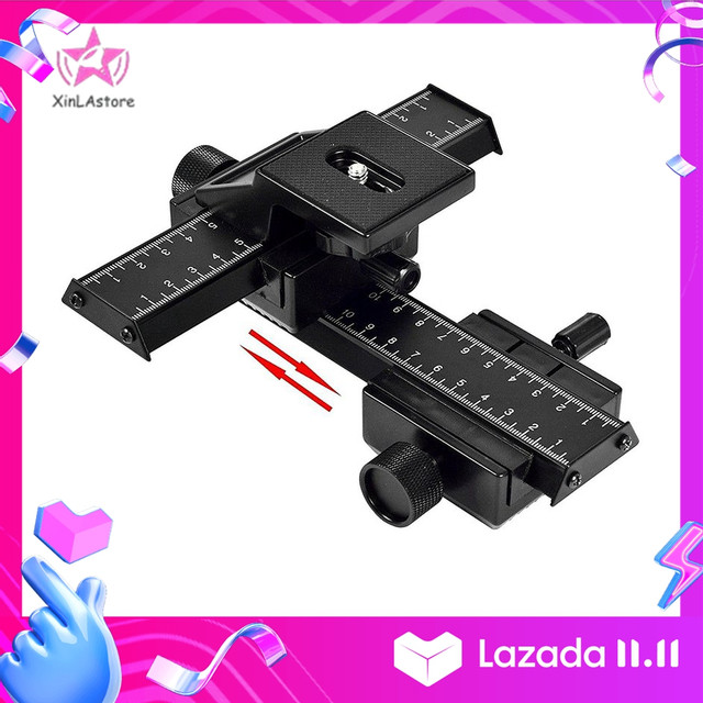 XIN 4-Way Macro Focusing Focus Rail Slider/Close-Up Shooting for Digital SLR Camera DC with Standard 1/4-Inch Screw Hole